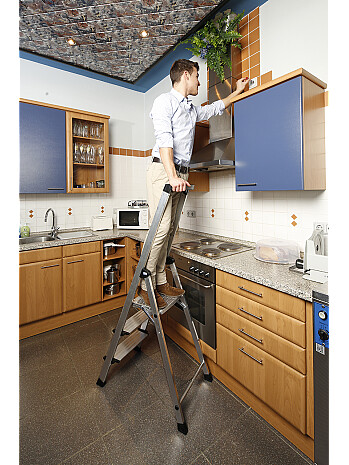 KRAUSE SAFETY drabina aluminiowa 3 stopnie PlusLine